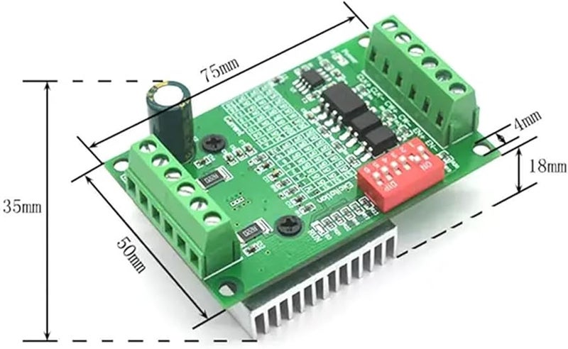 لوحة تحكم سائق محرك السائر TB6560 9V 36V 3A مع حماية من الحرارة الزائدة وتيار زائد 2 قطعة TB6560 - Image 3